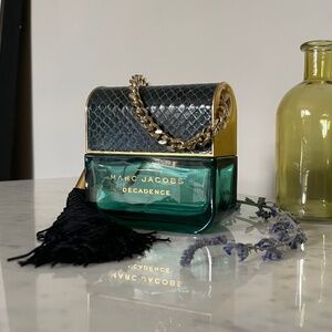 Jacobs Decadence Handbag Perfume Bottle Green Purse Perfume Bottle